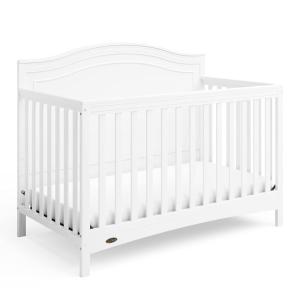 imageGraco Paris 4in1 Convertible Crib  GREENGUARD Gold Certified Converts to Toddler Bed Daybed and Full Bed Fits Standard Crib Mattress Adjustable Mattress Base Frosted OatWhite
