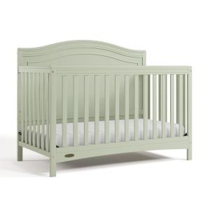 imageGraco Paris 4in1 Convertible Crib  GREENGUARD Gold Certified Converts to Toddler Bed Daybed and Full Bed Fits Standard Crib Mattress Adjustable Mattress Base Frosted OatSage