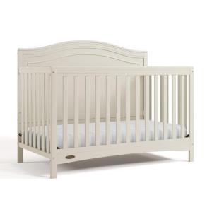 imageGraco Paris 4in1 Convertible Crib  GREENGUARD Gold Certified Converts to Toddler Bed Daybed and Full Bed Fits Standard Crib Mattress Adjustable Mattress Base Frosted OatFrosted Oat