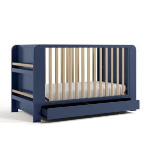 imageGraco ReadwithMe 4in1 Convertible Crib with Drawer Olive with Driftwood  GREENGUARD Gold Certified Converts to Toddler Bed Daybed and Functional BookshelvesMidnight Blue With Driftwood