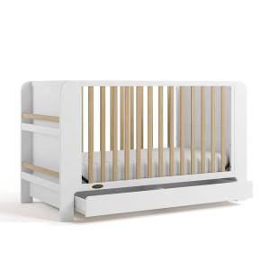 imageGraco ReadwithMe 4in1 Convertible Crib with Drawer Olive with Driftwood  GREENGUARD Gold Certified Converts to Toddler Bed Daybed and Functional BookshelvesWhite With Driftwood