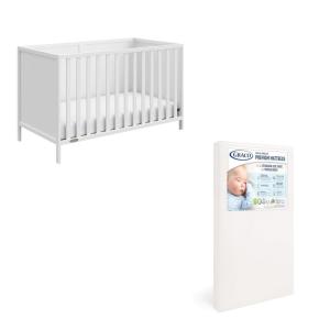 imageGraco Theo 3in1 Convertible Baby Crib White  GREENGUARD Gold Certified Converts to Toddler Bed ampamp Daybed Fits Standard FullSize Baby Crib Mattress 4 Adjustable Mattress HeightsWhite