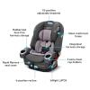 imageGraco 4Ever DLX SnugLock 4 in 1 Car Seat  Infant to Toddler Car Seat with 10 Years of Use  Featuring EasyInstall SnugLock Technology Leila  21x19x245 Inch Pack of 1Leila