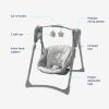 imageGraco Slim Spaces Compact Baby Swing  Indoor Infant Swing Baby Registry Must Have Gifts for New ParentsReign